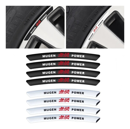 4pcs Emblema De La Rueda Del Coche Insignia Para Honda Mugen Foto 2