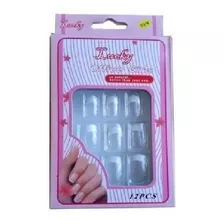 Pack 12 Cajitas Uñas Postizas Francesitas Sin Pegamento