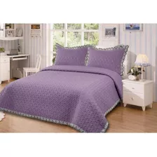 Quilt Bordado Cubrecamas 2 Plaza Reversibles 71