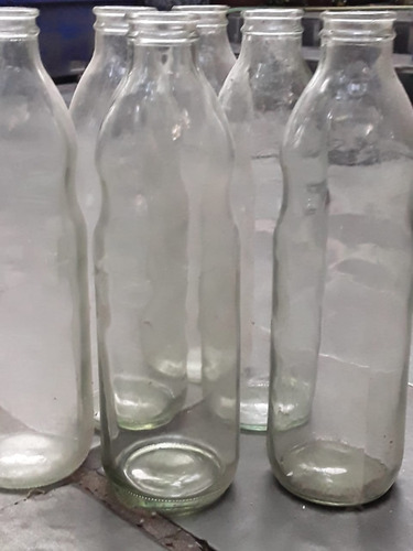 12 Botellas De Vidrio Transparente De Ext. Tomate Limpias
