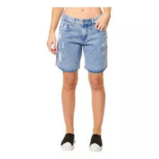 Bermuda Jeans Feminina Barra A Fio Sawary 