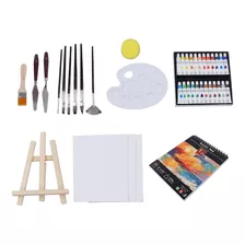 Set De Pintura Acrílica Para Niños, 24 Colores, Seguro E Imp