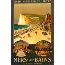 Mers-les-bains Praia Castelo Floresta França Poster 76 X 50
