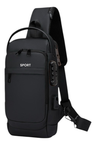 Morral Bandolera Antirrobo Candado Usb Impermeable Bolso