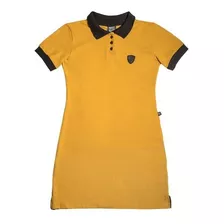 Mostaza - Vestido Polo Pique - Cuello Chomba