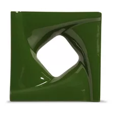 Cobogó Verde Twist Cerâmica Esmaltado Casa Construção 19,5