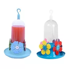 Kit 2 Bebedouro Passarinho Beija Flor Colibri Jardim 290ml