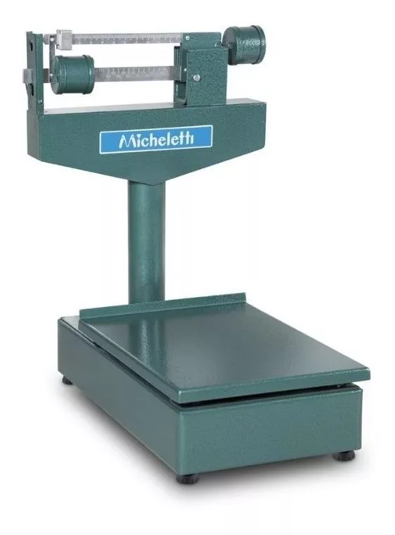 Balança Industrial Analógica Micheletti Mic Mecânica 150kg Com Mastro Verde 30 cm X 40 cm