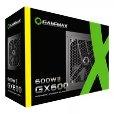 Fonte De Alimentação Gamemax Gx600 80 Plus Gold 600w Black Cor Preto 110v/220v