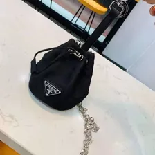 Mini Bag Pra-da Negra Nylon