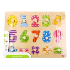 Puzzle Didactico Numeros De Madera - Art. Ty851