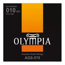 Cuerdas Para Guitarra Acústica Calibres 10-47 Olympia Ags570