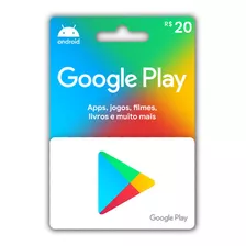 Cartão Presente Brasil Google Play R$20 Reais Envio Imediato