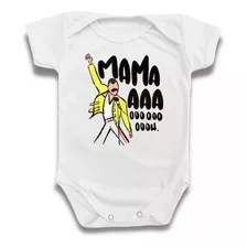 Body Roupa De Bebê Música Mama Freddie Mercury Queen Rock