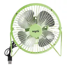 Ventilador Mini Usb Portatil Escritorio Color De La Estructura Verde Color De Las Aspas Verde Diámetro 13 Cm