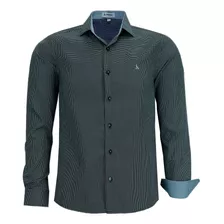 Camisa Social Detalhada Masculina Manga Longa Super Elegante