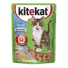 Alimento Kitekat Para Gato Adulto Sabor Pescado En Salsa En Sobre De 70g