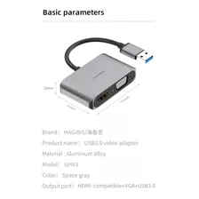 Adaptador De Usb 3.0 A Hdmi 1080p Vga Usb Hub