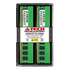 Memoria Ram A-tech, P/ Servidor, Udimm, 2 X 16 Gb, 2133 Mhz