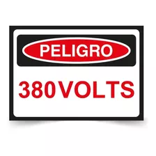 Autoadhesivo Peligro 380 Volts 10x15cm Reflectante