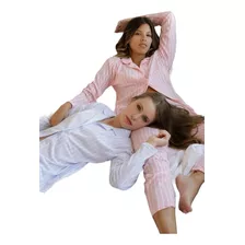 Pijama Invierno Mujer Camisero Botones Modal - Donnamia 6307