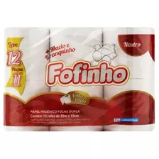 Papel Higiênico Fofinho 30m Folha Dupla 12 Rolos