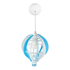 Luminária Pendente Balão Azul Bebê Infantil Quarto Criança