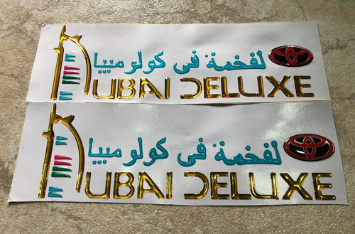 Kit Emblemas Laterales Dubai Deluxe Toyota Tx.l X2 Foto 2