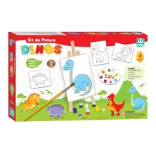 Kit De Pintura Dinos + Cavalete Nig Brinquedos