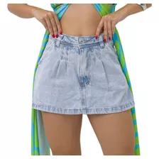 Shorts Saia Jeans Feminino Luxo