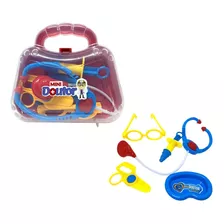 Maleta De Brinquedo Infantil Mini Médico Menino Menina 7 Pçs