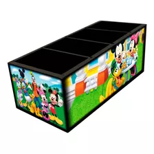 Porta Controle Mickey Disney Com 4 Espaços De Madeira Mdf