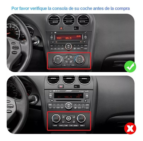 Android Touch Nissan Altima 06-12 Carplay Wifi Gps Radio Usb Foto 3
