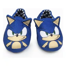 Pantufla 3d Niño Orejas Azul Sonic