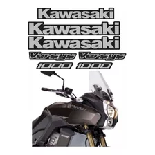 Kit Emblema Adesivo Compatível Kawasaki Versys - Preta Vrs13 Cor Kawasaki Versys 1000 - Prata