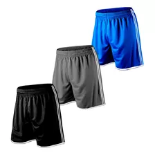 Kit 3 Shorts Calção De Jogador , Shorts De Academia