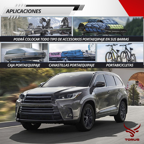 Barras Portaequipaje Para Toyota Highlander 2014-2019 Xle Foto 5