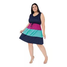 Vestido Feminino Plus Size Elegante Festa Ano Novo Verão