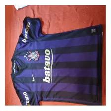 Camisa Corinthians 2009 Nike 3º Uniforme Roxo E Preto Batavo