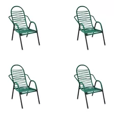 Conjunto 4 Cadeiras Poltrona 3d Multiuso Área De Lazer 