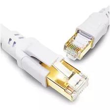 Cable Lan Ethernet Cat8 Rj45 5 Metros / Blanco 
