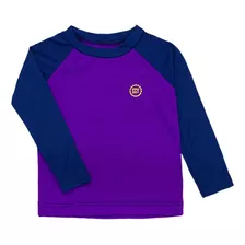 Camiseta Infantil Proteção Uv50+ Manga Longa Roxo