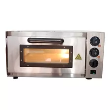 Horno Pizzero Eléctrico Aceroinoxidable De Un Compartimiento Color Acero