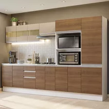 Armário De Cozinha Completa 100% Mdf 300cm Madesa Smart Br02