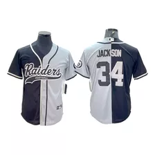 Camiseta Casaca Mlb Raideres Dual Jackson 34 - S