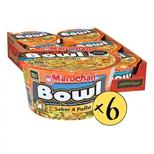 Sopa Instantánea Maruchan Bowl Sabor Pollo Pack X6 