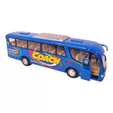 Ônibus Coach Com Detalhes 1:64 Azul