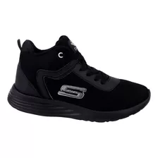 Fratello Tenis Tipo Botin Color Negro Para Mujer 0019