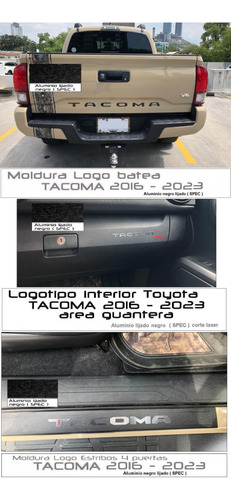 Letras Logotipo Combo  Toyota Tacoma 2016 - 2023 Aluminio Foto 9