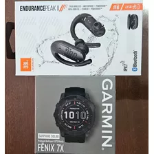 Reloj Garmin Fénix 7x Zafiro Solar + Airicular Jbl Endurence